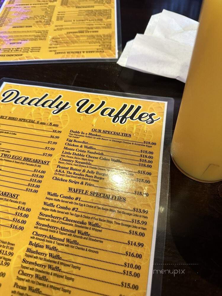 Daddy Waffles - Fresno, CA menu_pic