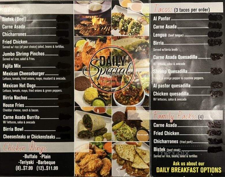 Daily Special Authentic Mexican Grill - Baltimore, MD menu_pic