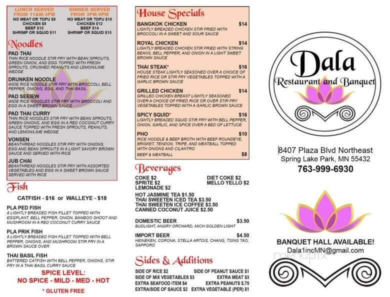 Dala Thai Restaurant & Banquet Hall - Spring Lake Park, MN