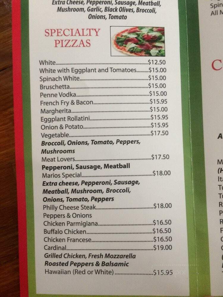 D Amario Pizzeria - Rutherford, NJ menu_pic