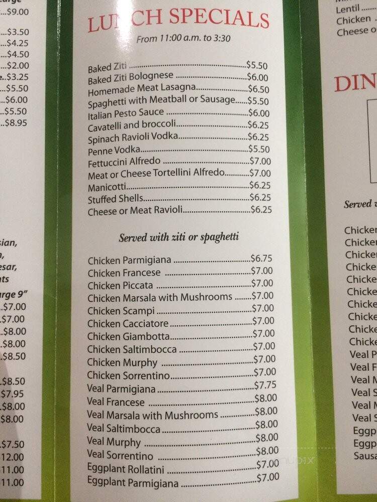 D Amario Pizzeria - Rutherford, NJ menu_pic