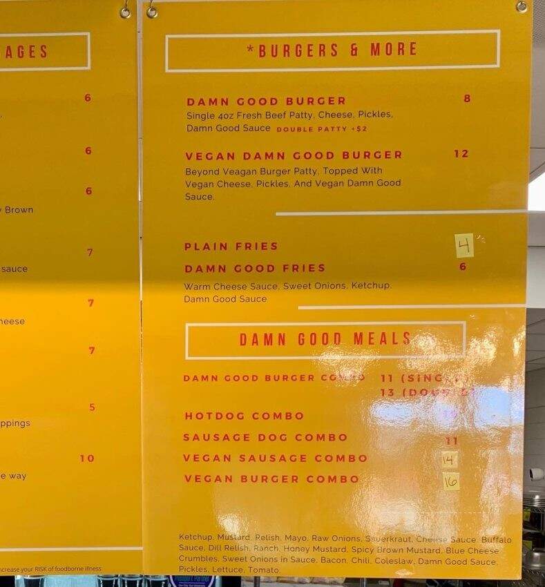 Damn Good Dogs - Greensboro, NC menu_pic