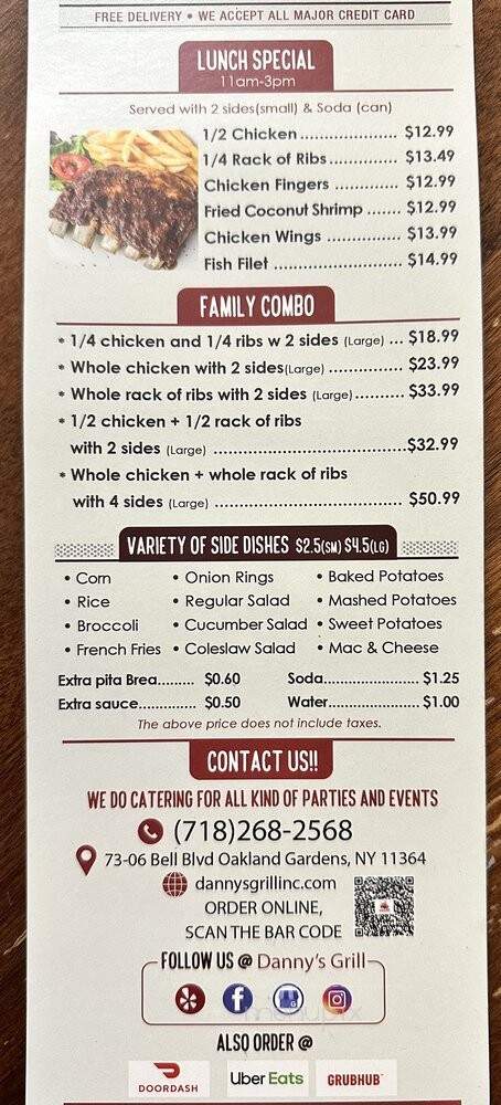 Danny's Grill - New York, NY menu_pic