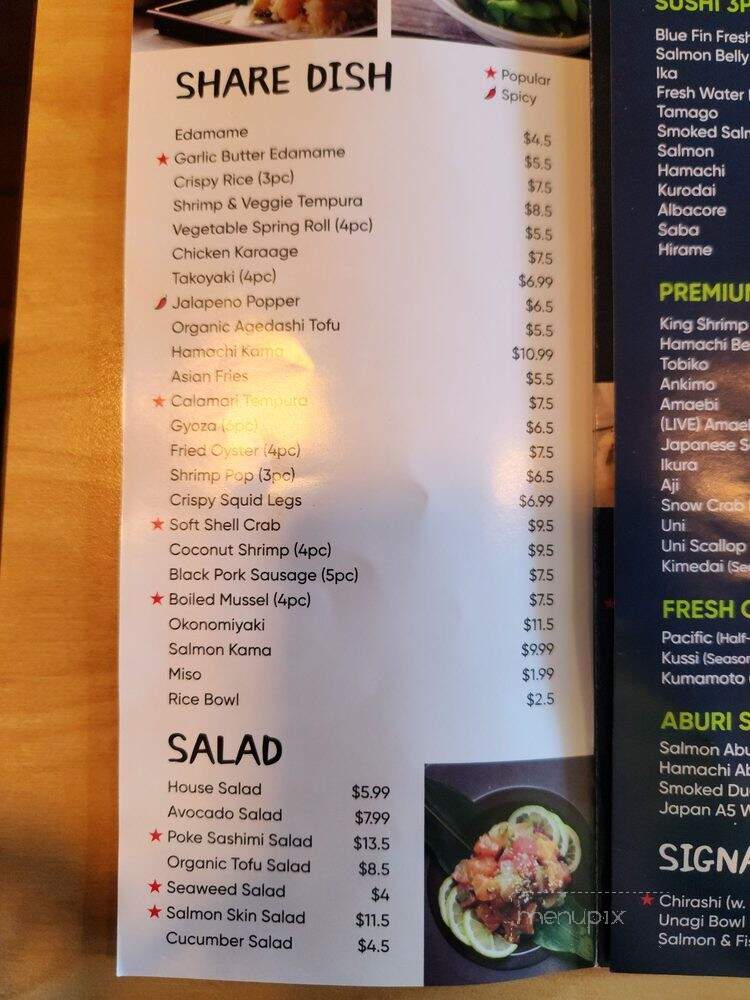 Daoni Sushi & Sake Bar - Orange, CA menu_pic