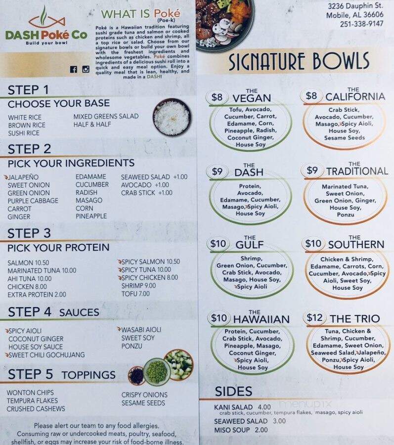 Dash Poke - Mobile, AL menu_pic