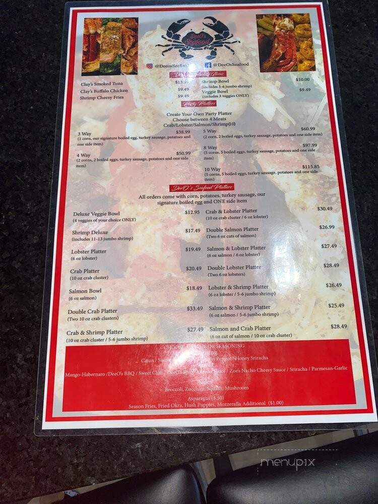 DeeO's Seafood - Memphis, TN menu_pic