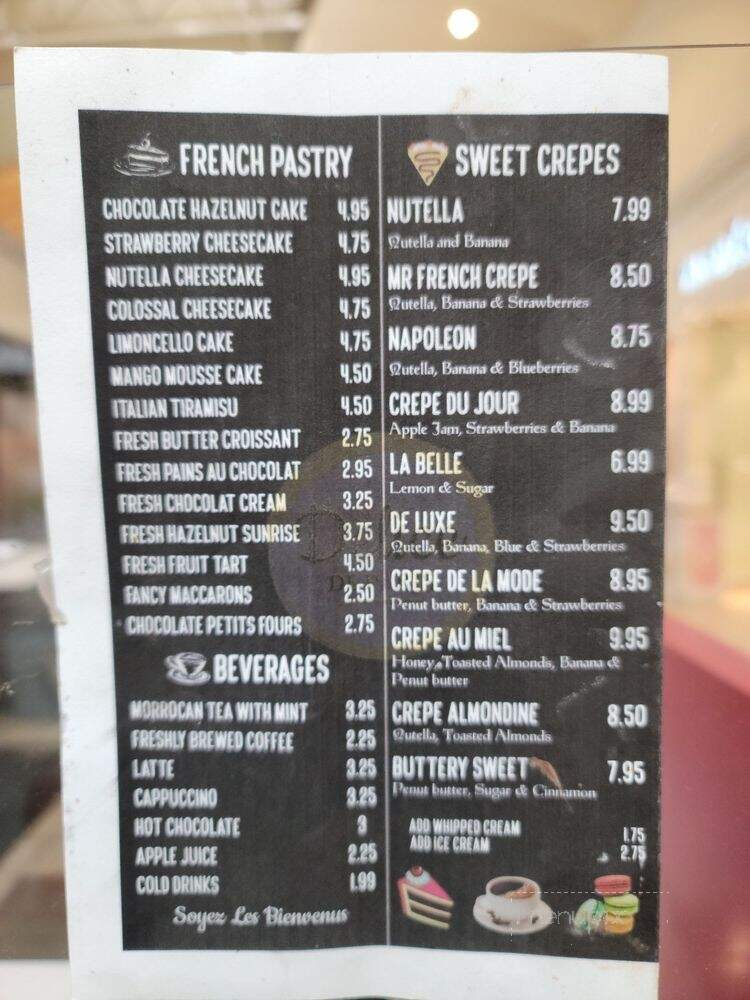 Delice de Paris - Lynnwood, WA menu_pic