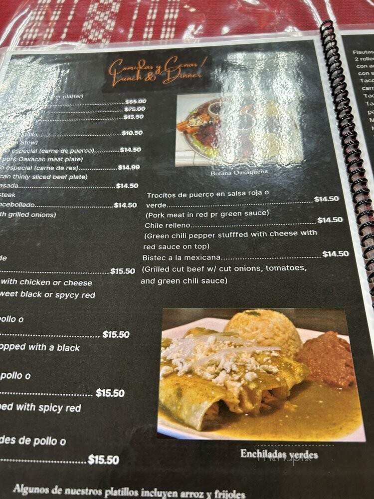 Delicias Oaxaquenas - Lynwood, CA menu_pic