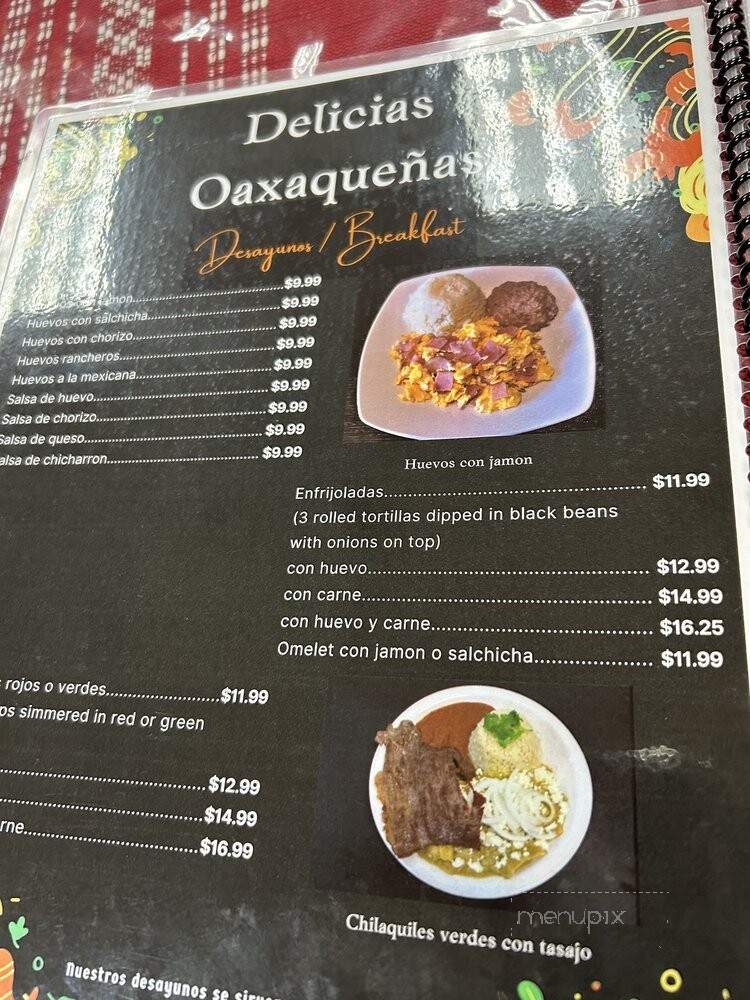 Delicias Oaxaquenas - Lynwood, CA menu_pic