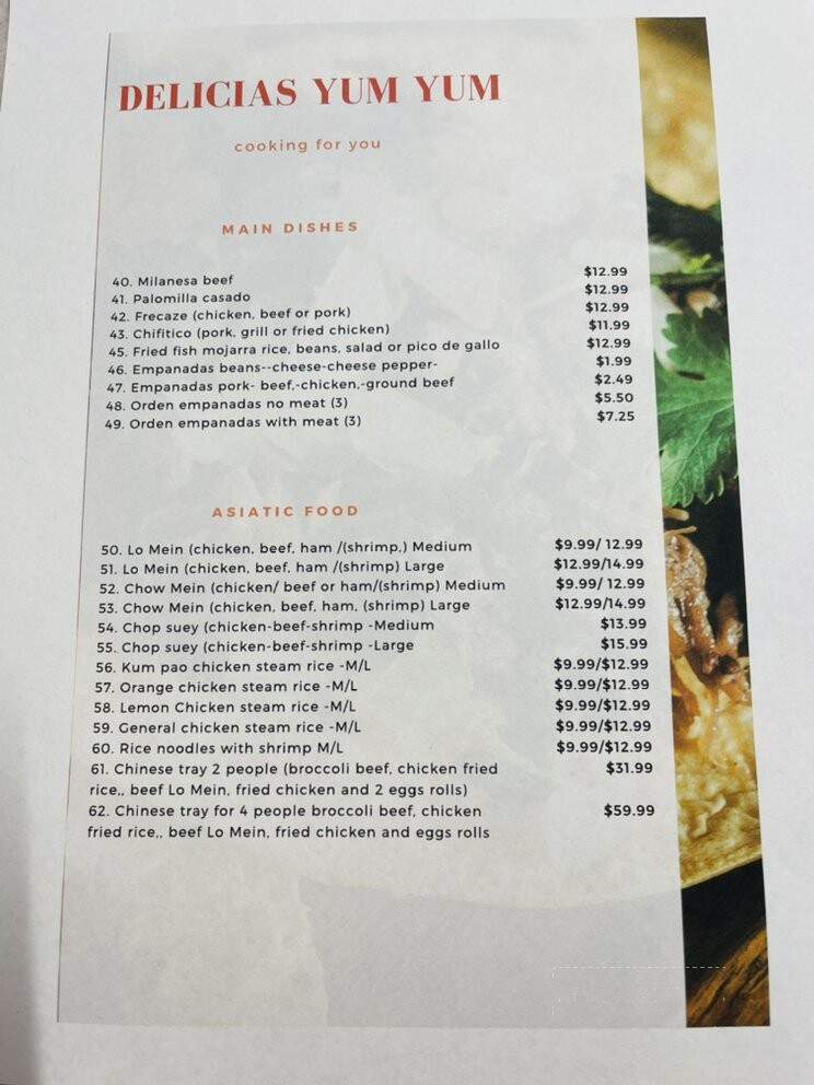 Delicias Yum Yum - Dodge City, KS menu_pic