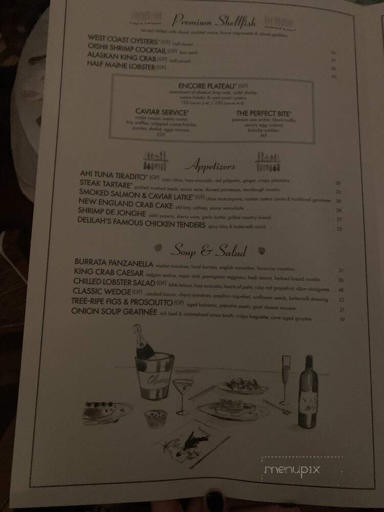 Delilah - Las Vegas, NV menu_pic