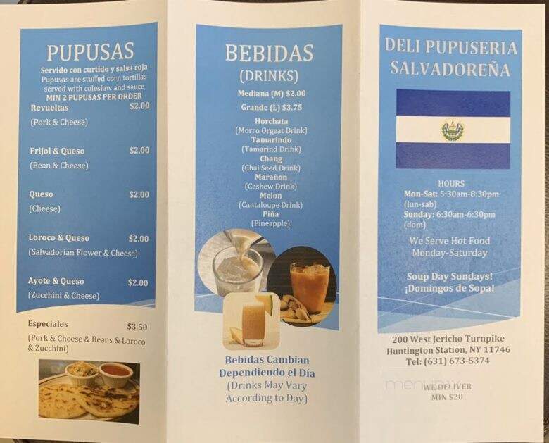 Deli Pupuseria - Huntington Station, NY menu_pic