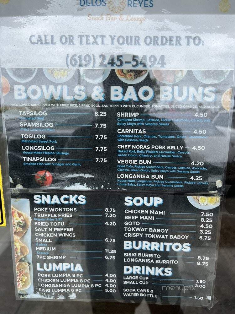 Delos Reyes Snack Bar & Lounge - Lincoln Acres, CA menu_pic