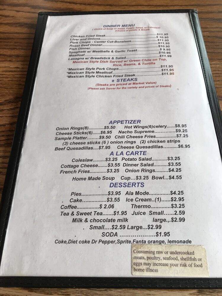Deno's I-76 - Keenesburg, CO menu_pic