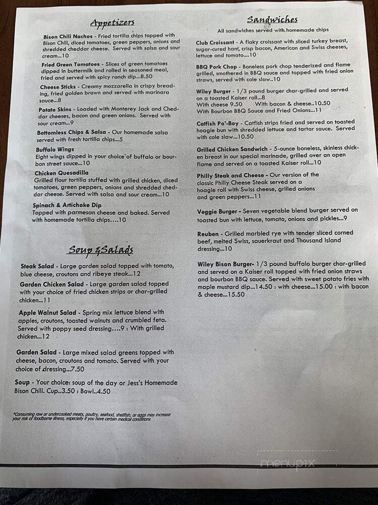 Dewey's Bar & Grill - Prestonsburg, KY menu_pic