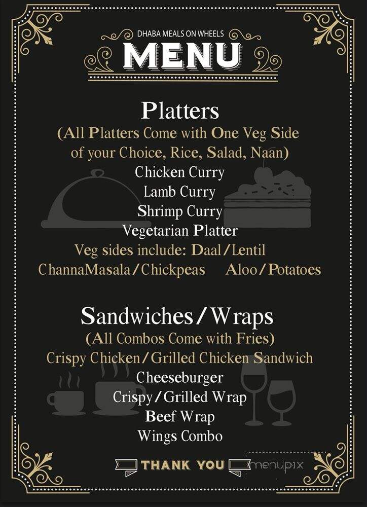 Dhaba Meals on Wheels - Washington, DC menu_pic