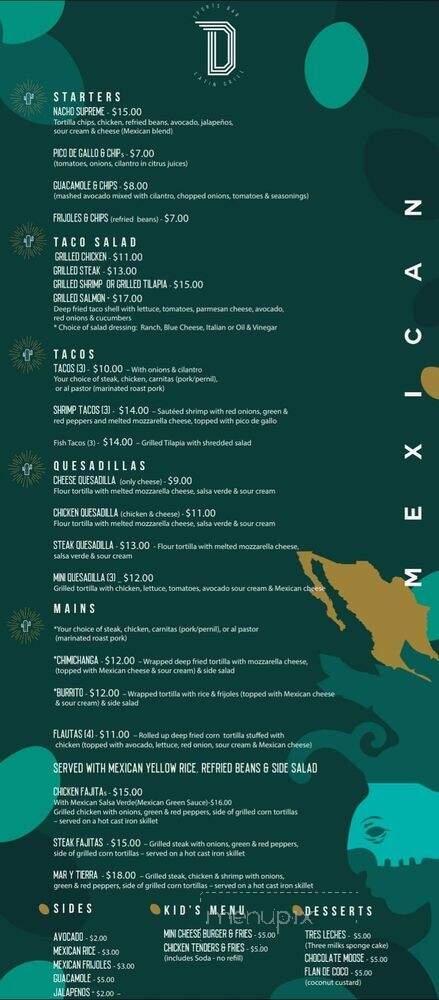 Dimension Latin Grill - Philadelphia, PA menu_pic