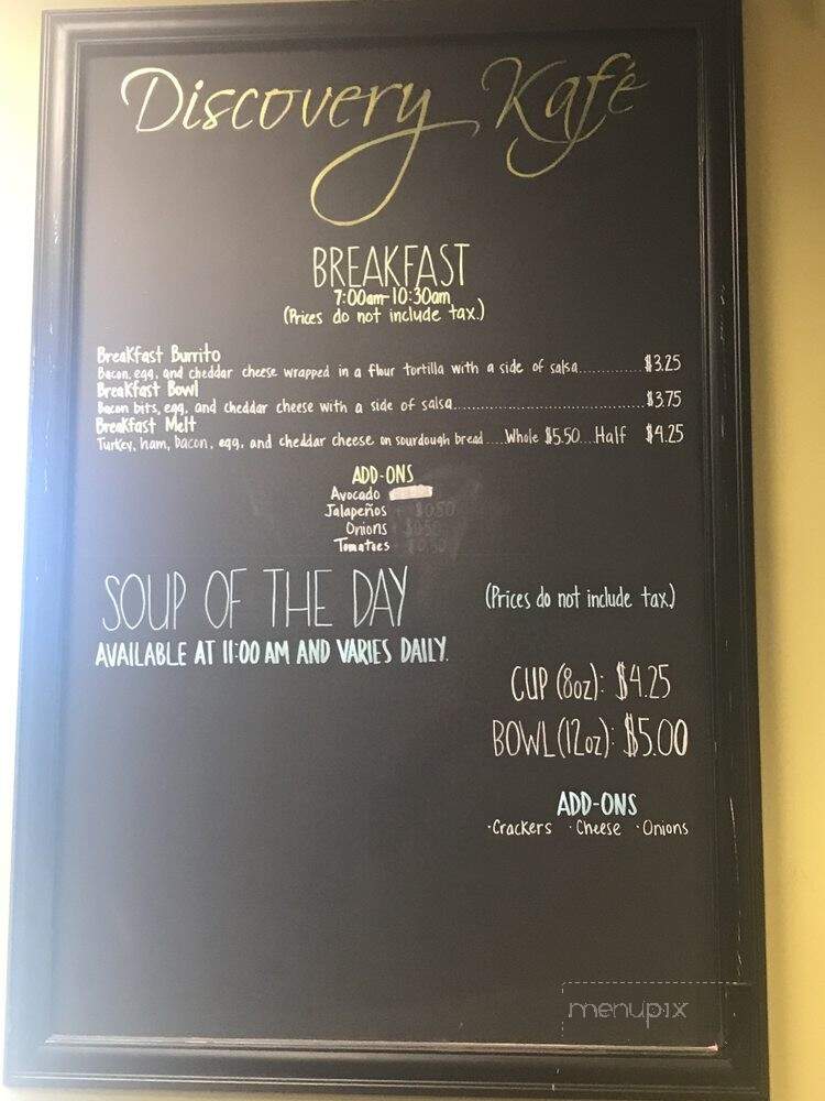 Discovery Kafe - Bakersfield, CA menu_pic