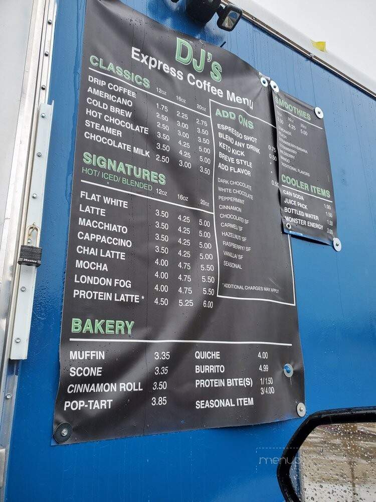 Dj's Express Coffee - Smithville, MO menu_pic