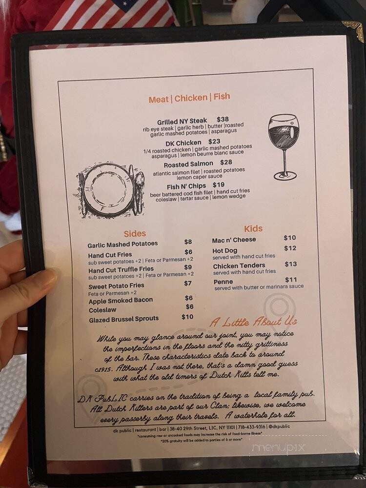 DK PubLIC - Long Island City, NY menu_pic