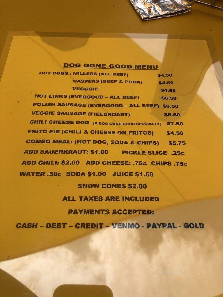 Dog Gone Good - Groveland, CA menu_pic