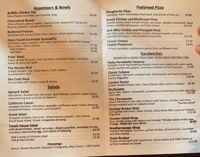 Doko Station Pub & Eatery - Blythewood, SC menu_pic