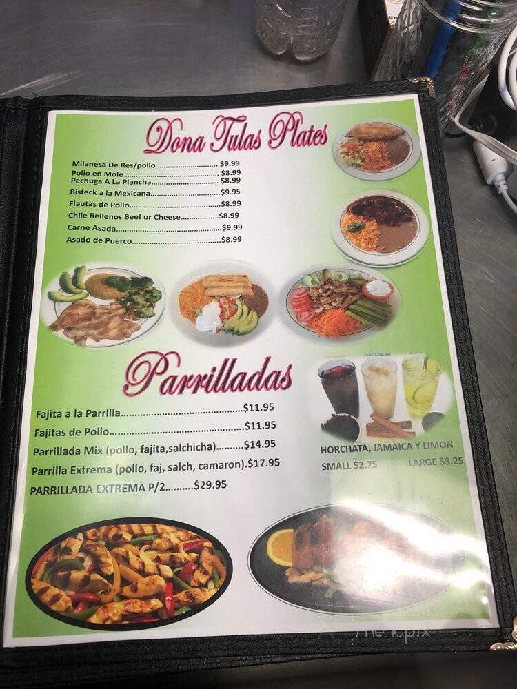 Dona Tula's Restaurant and Grill - Houston, TX menu_pic