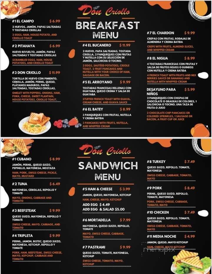 Don Criollo - Haines City, FL menu_pic