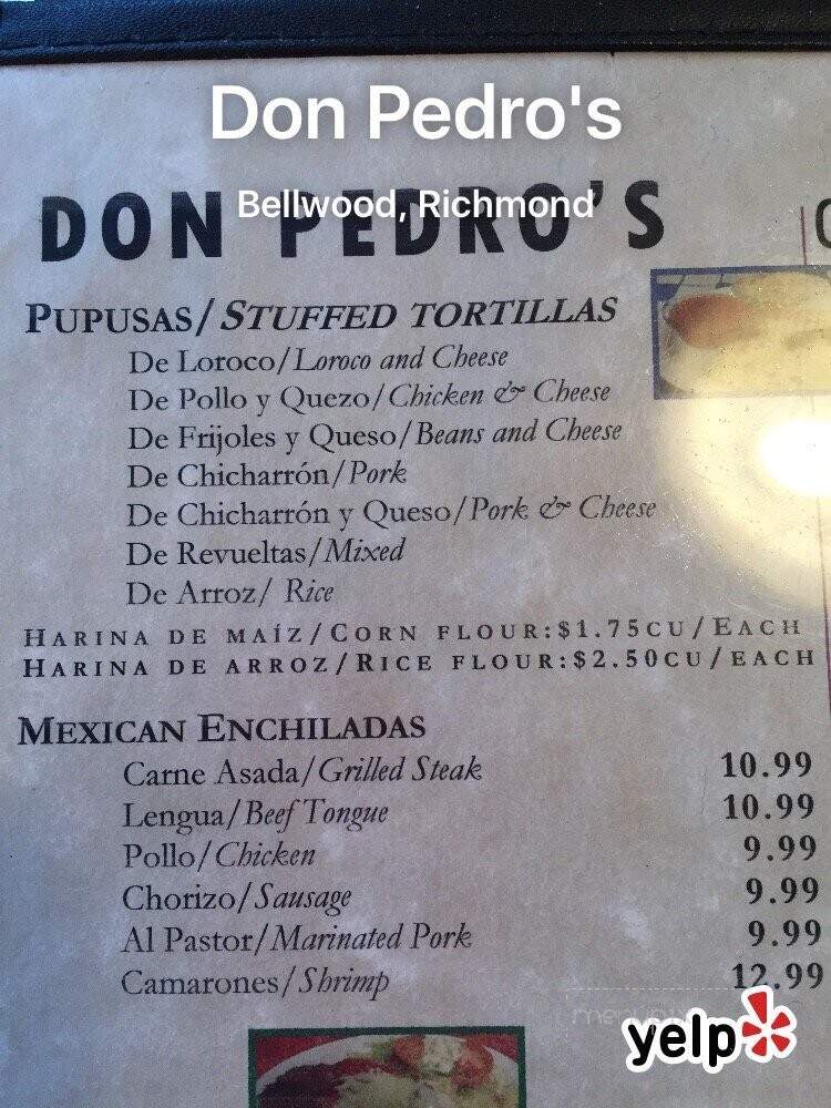 El Tapatio - Richmond, VA menu_pic
