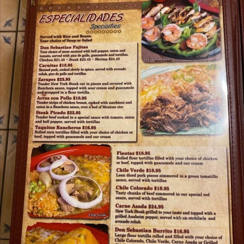 Don Sebastian's Authentic Mexican Food - Quartz Hill, CA menu_pic
