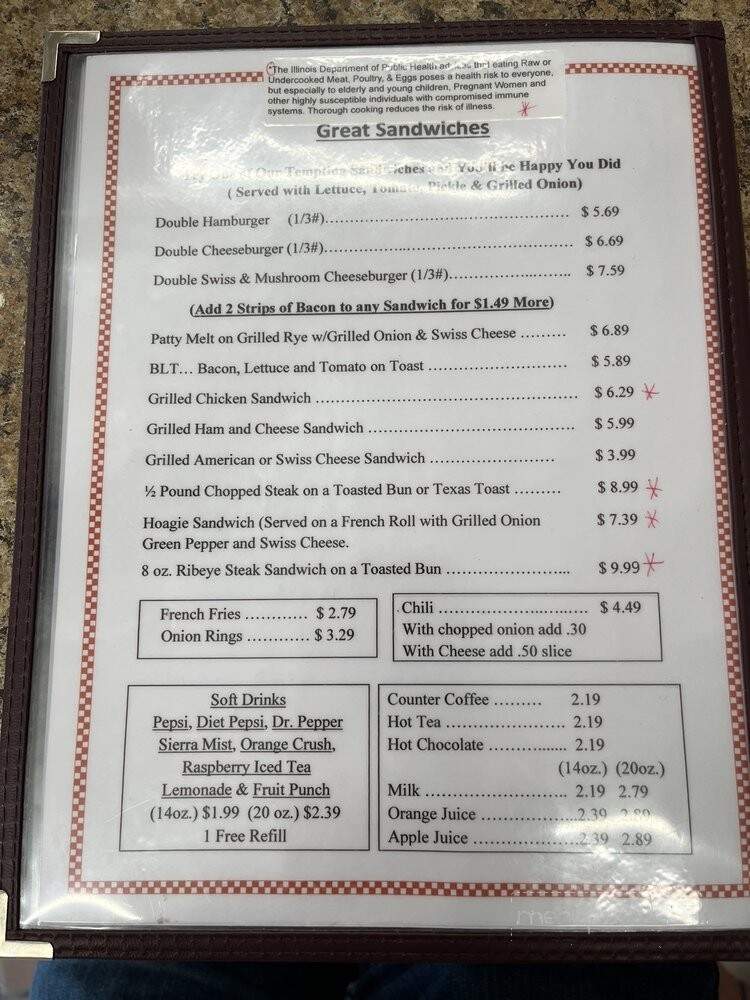 Don's Hamburger's - Chicago, IL menu_pic