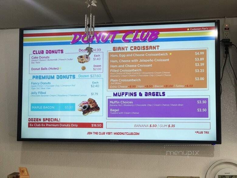 Donut Club - San Dimas, CA menu_pic