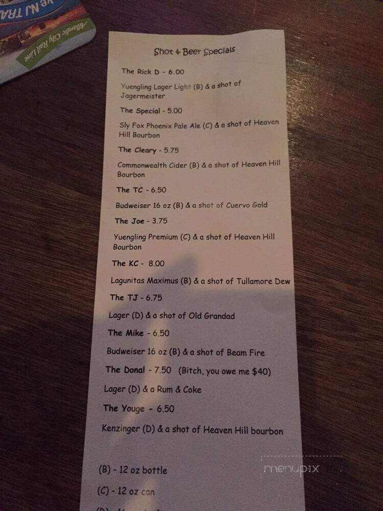 Doobies - Philadelphia, PA menu_pic