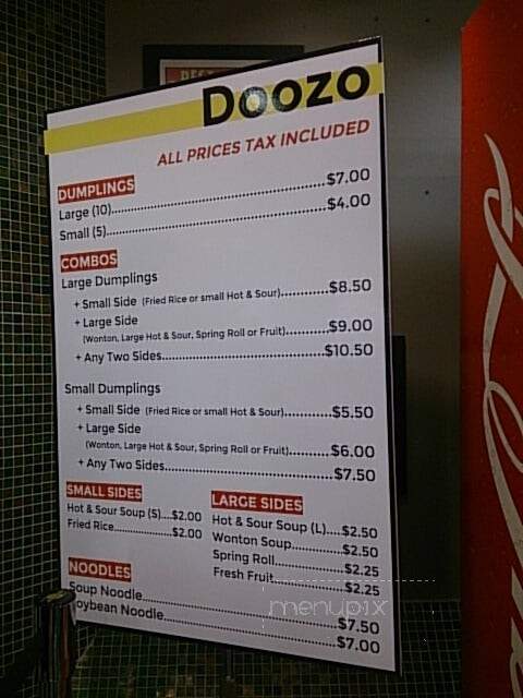 Doozo Co - Houston, TX menu_pic