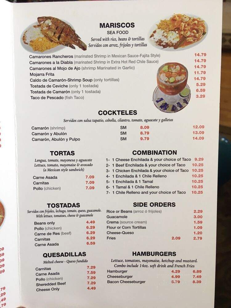 Dos Amigos Cafe - La Mirada, CA menu_pic