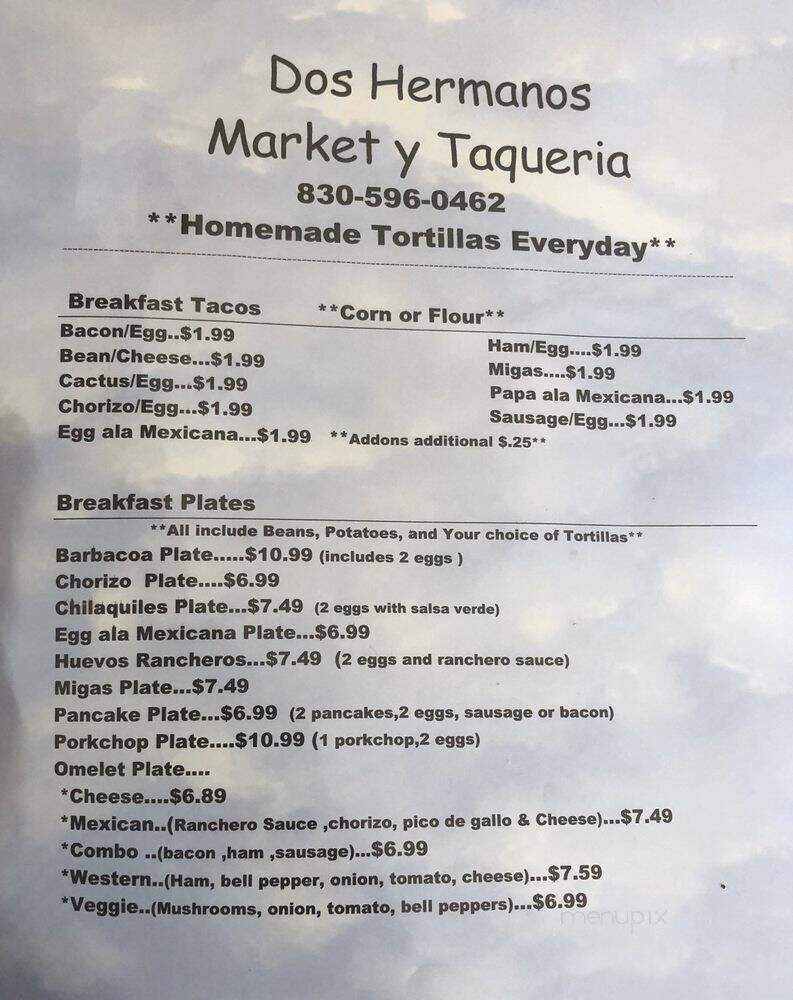 Dos Hermanos Market & Taqueria - Marble Falls, TX