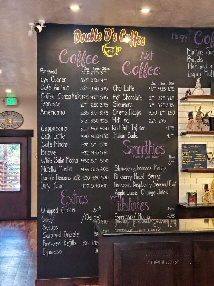 Double D's Coffee - Upper Lake, CA menu_pic