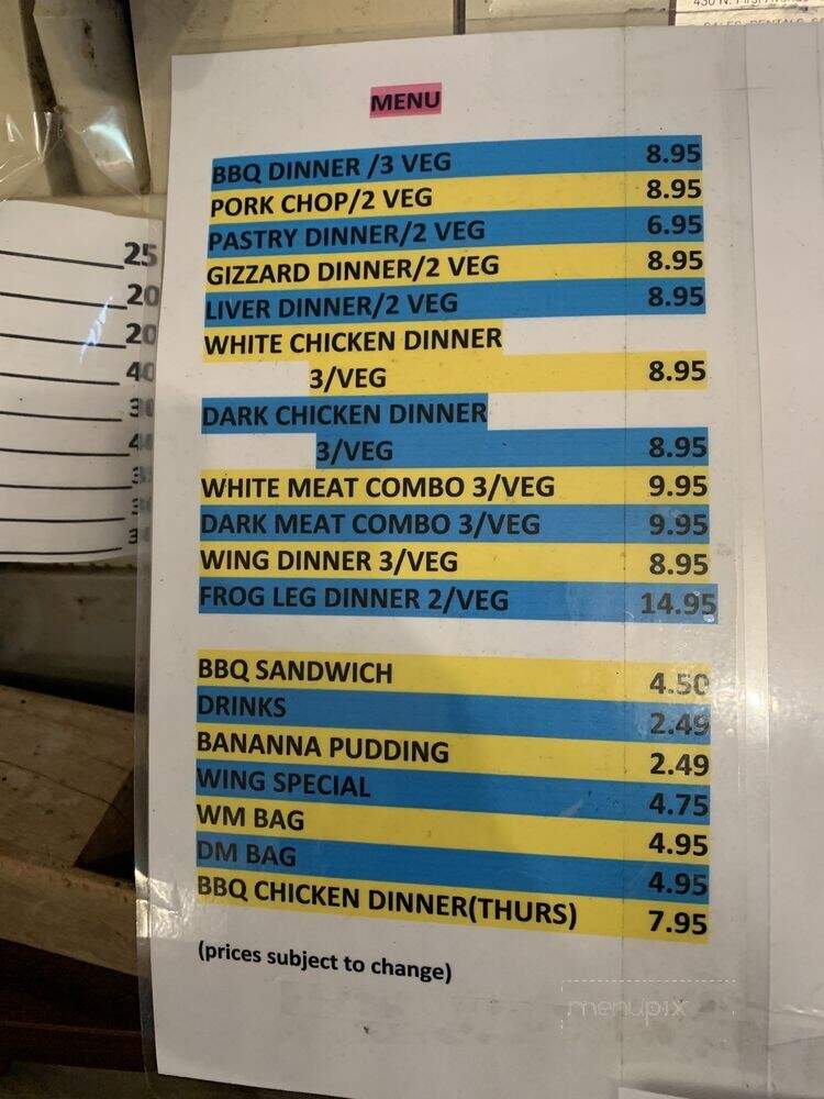 Sauls Doug Bar B Que - Nashville, NC menu_pic