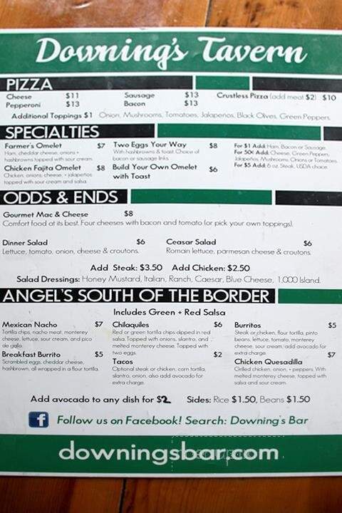 Downing's - Libertyville, IL menu_pic