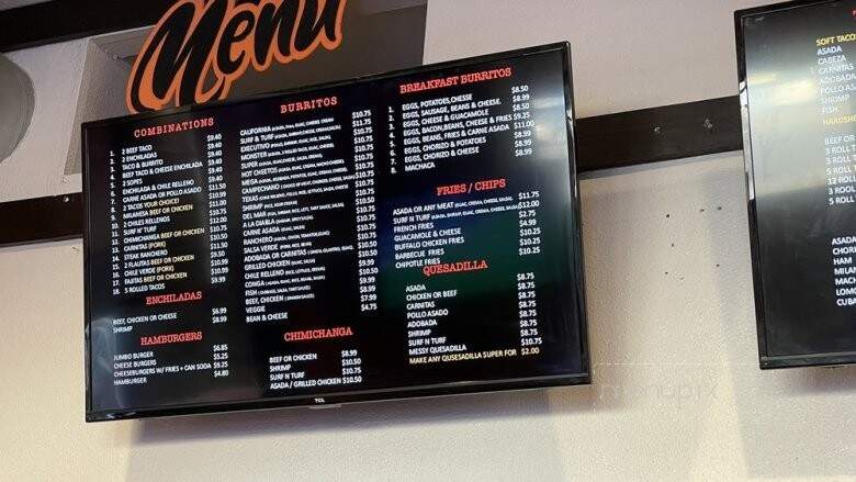 D'Sotos Mexican Food - San Diego, CA menu_pic