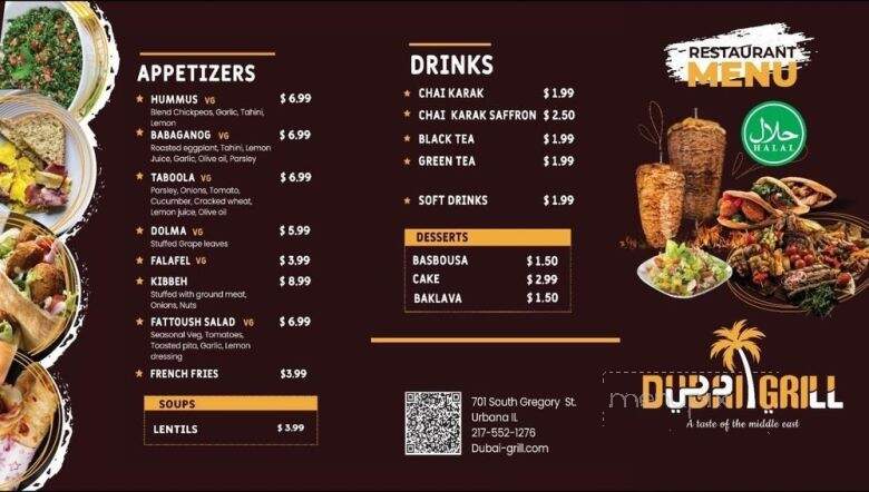 Dubai Grill - Urbana, IL menu_pic