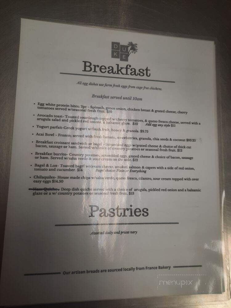 Dukes Cafe - Los Angeles, CA menu_pic