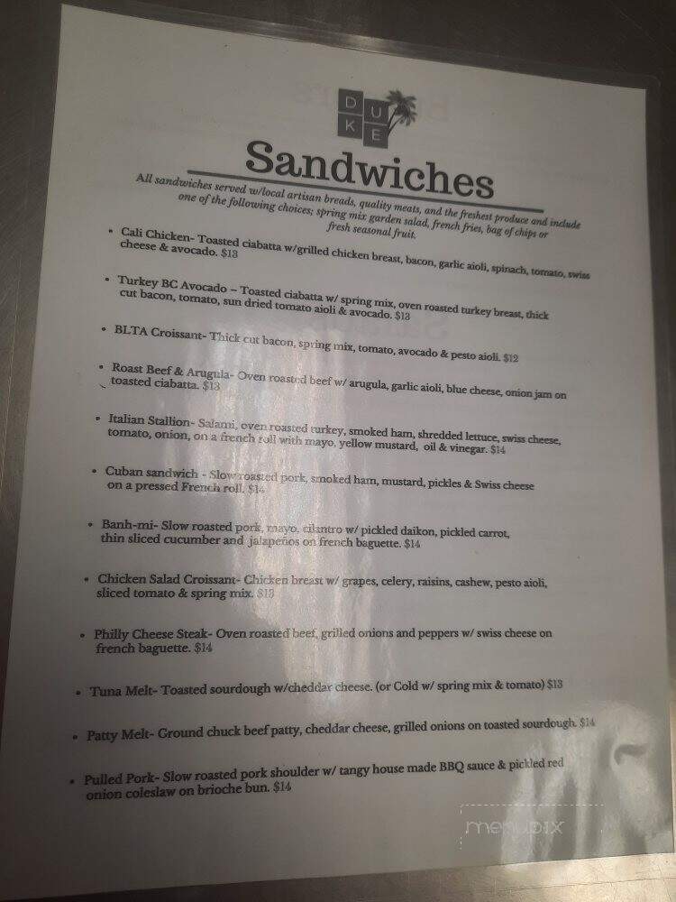 Dukes Cafe - Los Angeles, CA menu_pic