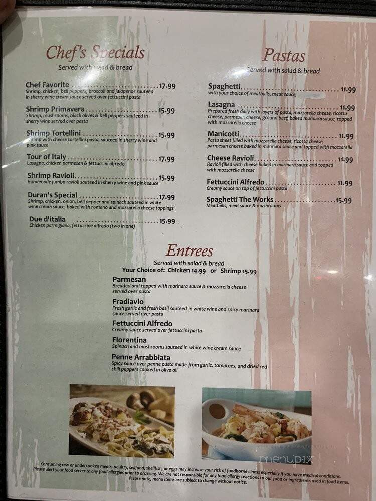 Duran's Italian Pizza & Pasta - Pittsburg, TX