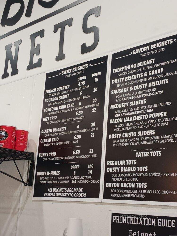 Dusty Biscuit Beignets - Fort Worth, TX menu_pic