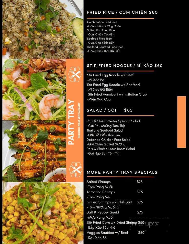 Duyen Dang Restaurant - San Jose, CA menu_pic