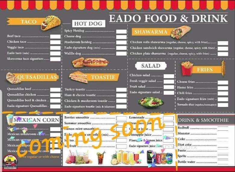 Eado food and drink - Houston, TX menu_pic