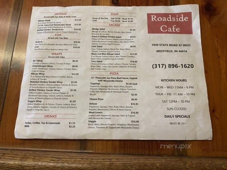 Eagle Town Cafe - Westfield, IN menu_pic