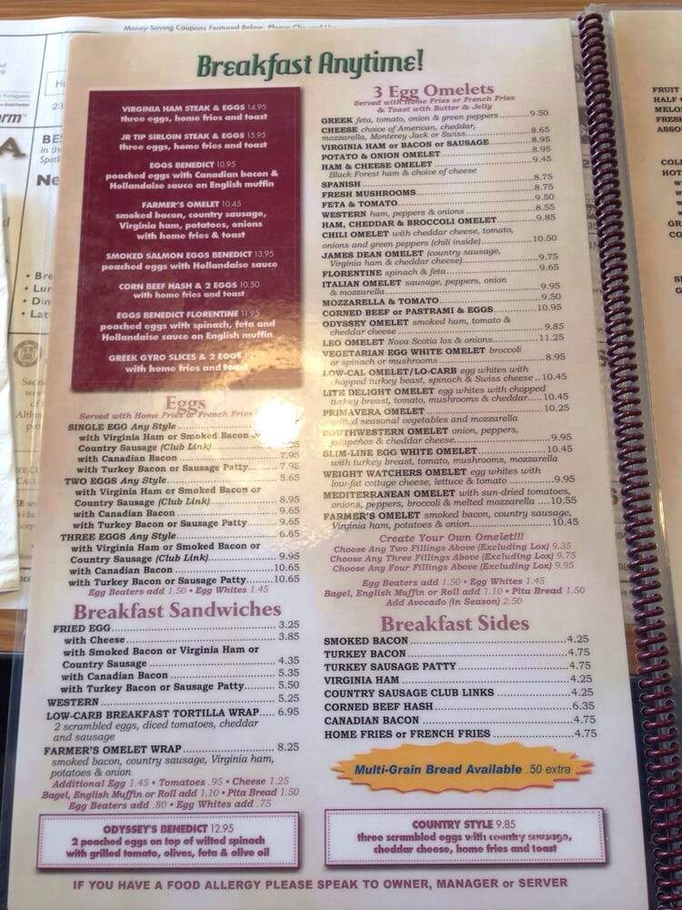 Eastchester Odyssey Restaurant - Eastchester, NY menu_pic