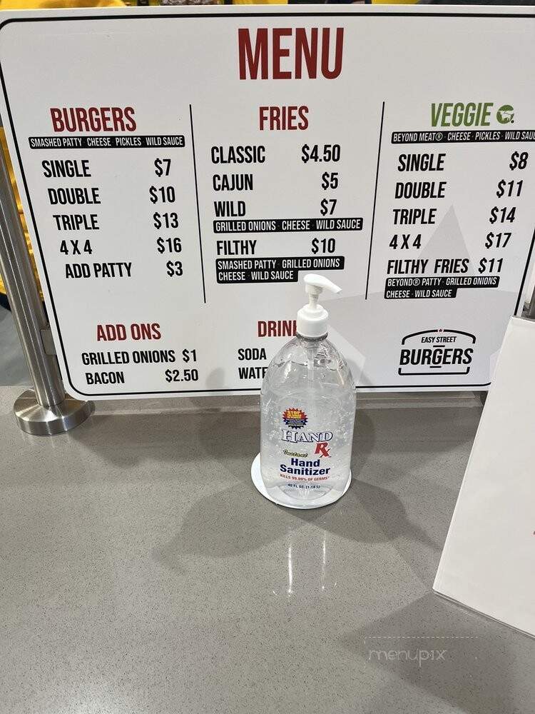 Easy Street Burgers - Los Angeles, CA menu_pic